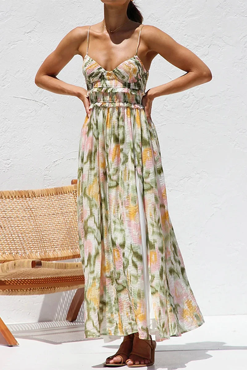 Olivia – Vestido Fluido con Escote Alto