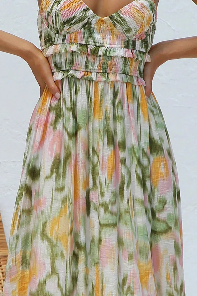 Olivia – Vestido Fluido con Escote Alto