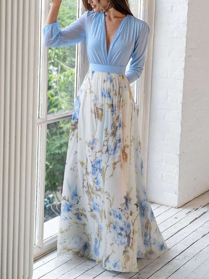 Aurora - Vestido largo para mujer con diseño floral elegante