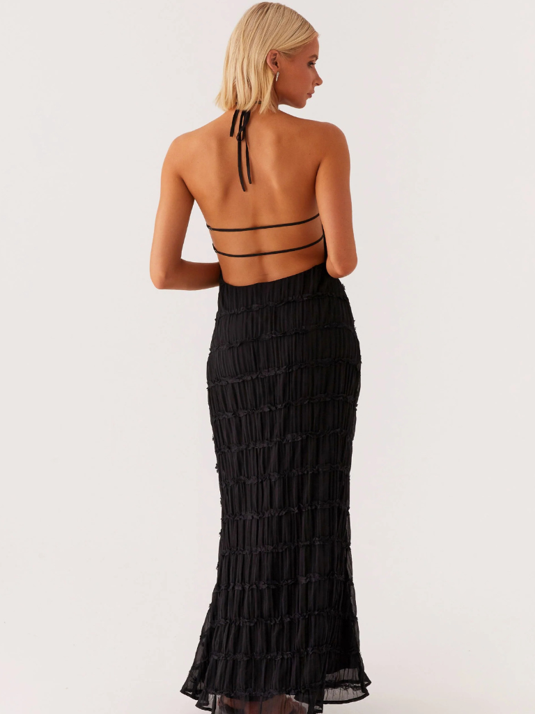 Adeline – Vestido Largo con Cuello Halter