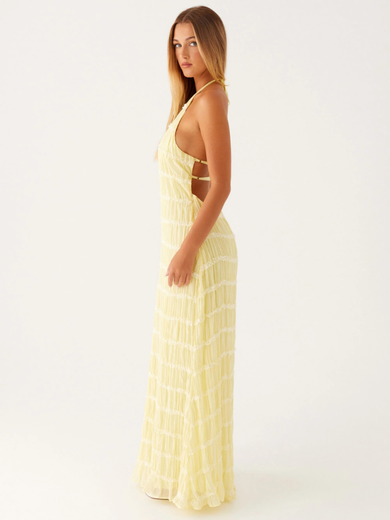 Adeline – Vestido Largo con Cuello Halter