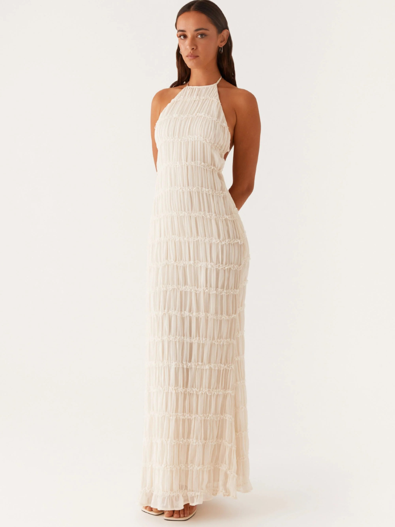 Adeline – Vestido Largo con Cuello Halter