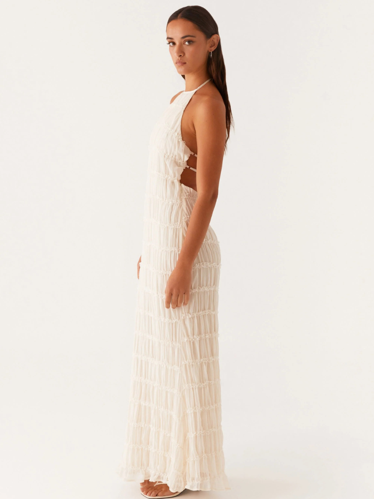 Adeline – Vestido Largo con Cuello Halter
